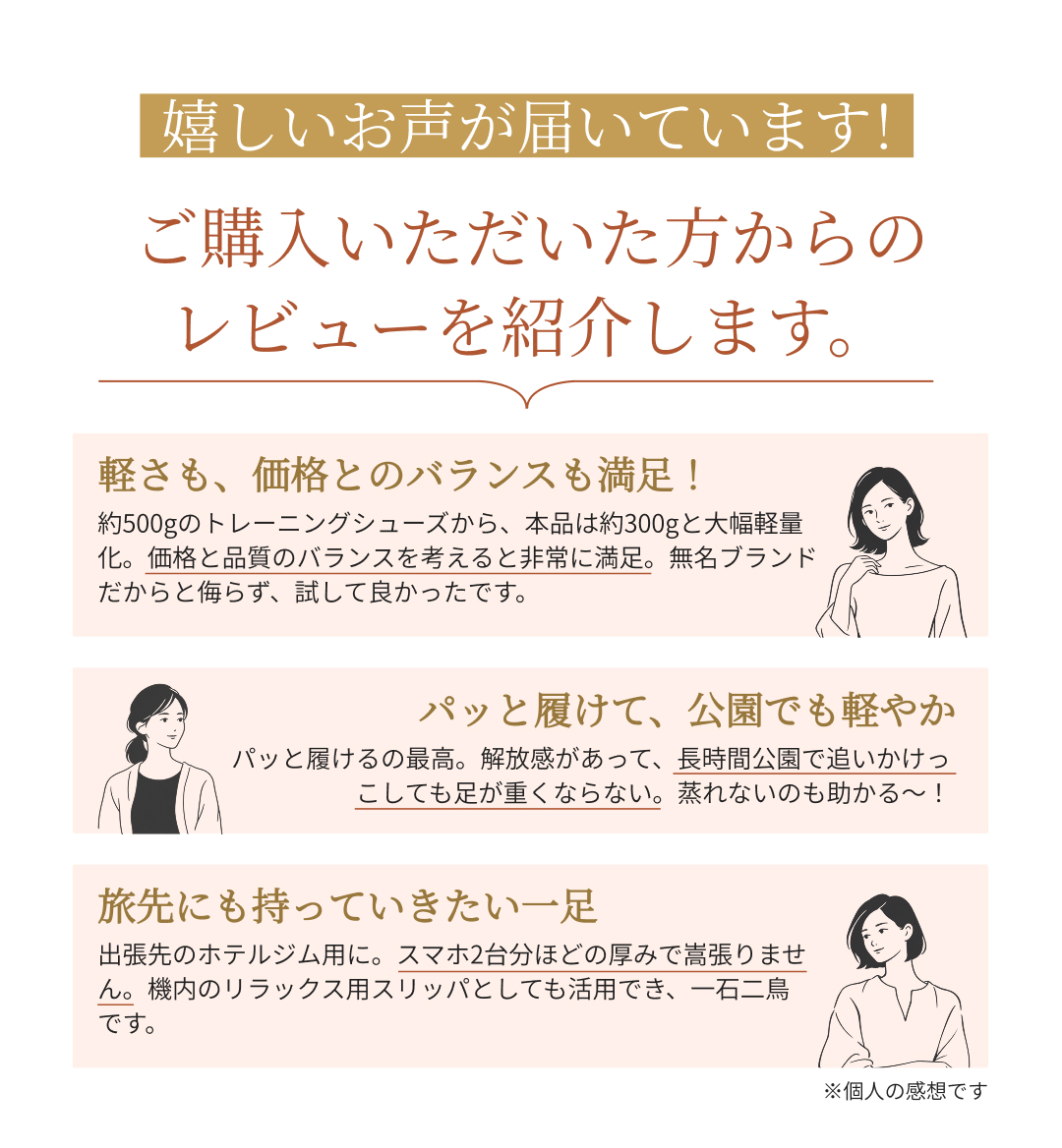 購入者の声